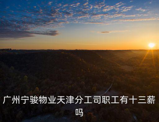 廣州寧駿物業(yè)天津分工司職工有十三薪嗎
