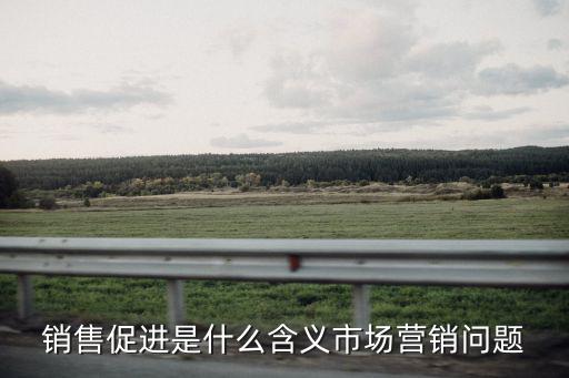 銷售促進是什么含義市場營銷問題