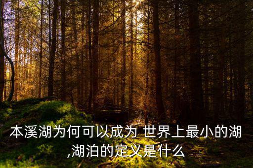 本溪湖為何可以成為 世界上最小的湖,湖泊的定義是什么