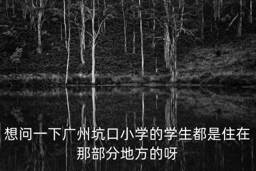 想問一下廣州坑口小學的學生都是住在那部分地方的呀