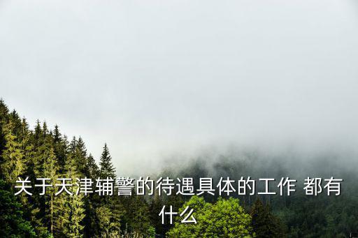 求職天津市輔警，天津輔警待遇如何呢