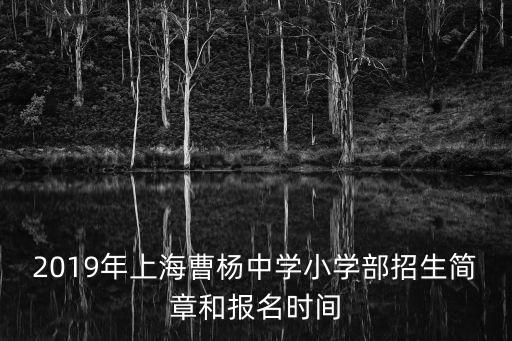 2019年上海曹楊中學小學部招生簡章和報名時間