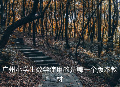 廣州小學(xué)生數(shù)學(xué)使用的是哪一個(gè)版本教材