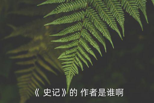 《 史記》的 作者是誰(shuí)啊