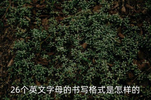 26個(gè)英文字母的書寫格式是怎樣的