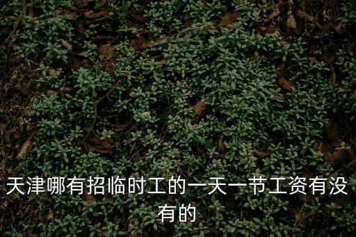 天津哪有招臨時工的一天一節工資有沒有的