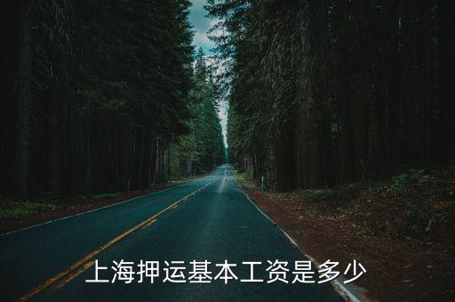 上海押運基本工資是多少