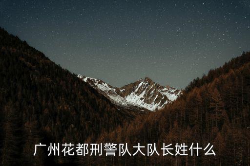 廣州花都刑警隊大隊長姓什么