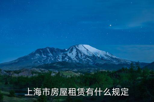上海市房屋租賃有什么規(guī)定
