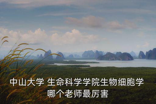 中山大學 生命科學學院生物細胞學 哪個老師最厲害