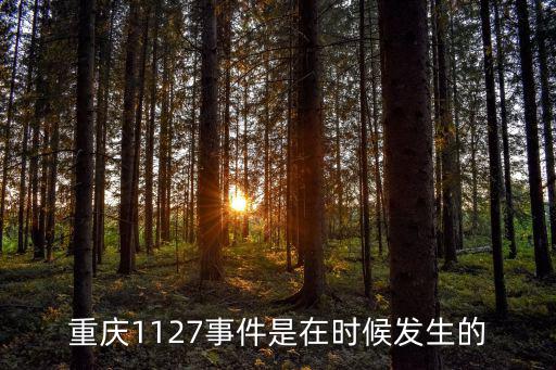 重慶1127事件是在時(shí)候發(fā)生的