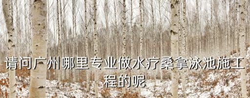 請問廣州哪里專業(yè)做水療桑拿泳池施工程的呢