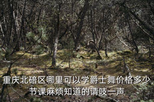 重慶北碚區哪里可以學爵士舞價格多少節課麻煩知道的請吱一聲