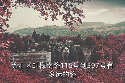 上海市虹梅路115弄地址，徐匯區虹梅南路115號到397號有多遠的路