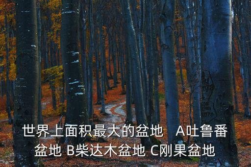 世界上面積最大的盆地   A吐魯番盆地 B柴達(dá)木盆地 C剛果盆地