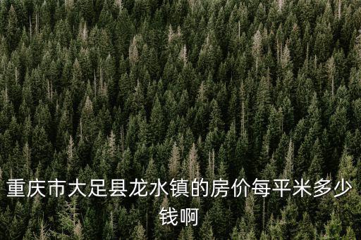 重慶市大足縣龍水鎮的房價每平米多少錢啊