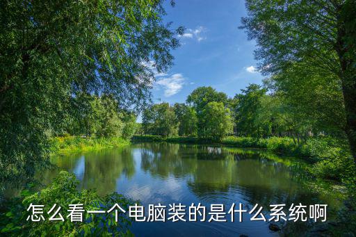 怎么看一個電腦裝的是什么系統(tǒng)啊