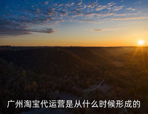 廣州淘寶代運營是從什么時候形成的
