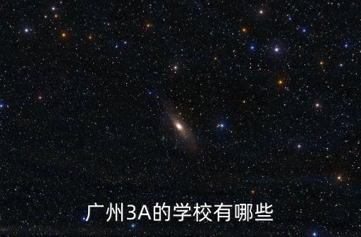 廣州3A的學校有哪些
