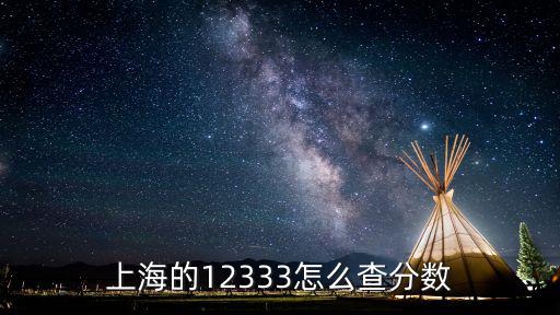 上海的12333怎么查分?jǐn)?shù)