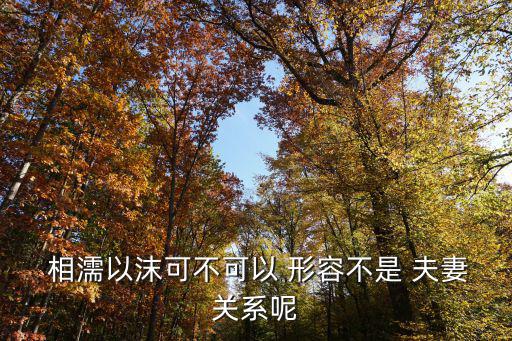 相濡以沫是形容夫妻嗎,第二集:相濡以沫