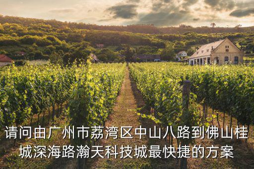 請(qǐng)問由廣州市荔灣區(qū)中山八路到佛山桂城深海路瀚天科技城最快捷的方案