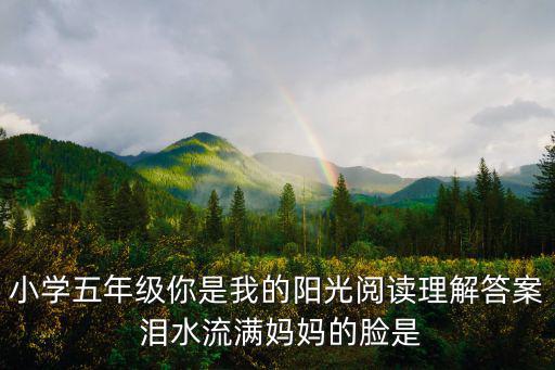 五年級閱讀理解，小學五年級你是我的陽光閱讀理解答案 淚水流滿媽媽的臉是