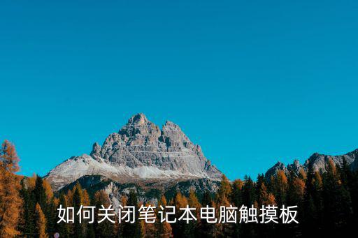 禁用筆記本觸摸板，如何關閉筆記本電腦觸摸板