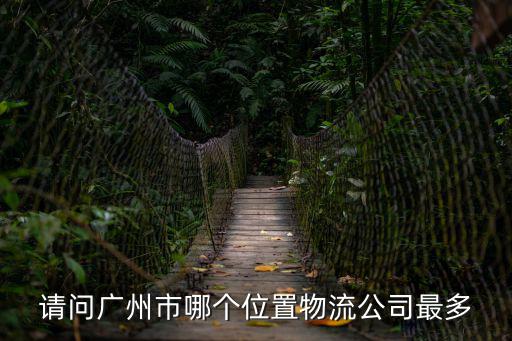 請問廣州市哪個位置物流公司最多
