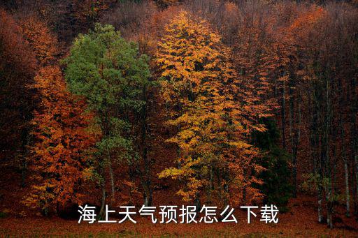 海上天氣預報怎么下載
