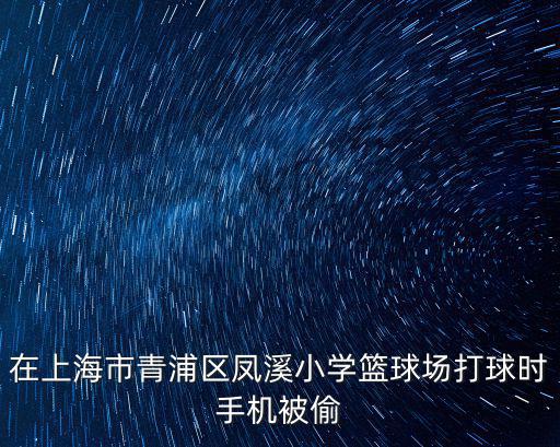 在上海市青浦區(qū)鳳溪小學(xué)籃球場(chǎng)打球時(shí)手機(jī)被偷
