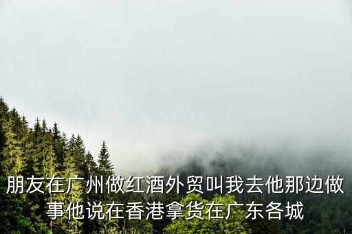 朋友在廣州做紅酒外貿(mào)叫我去他那邊做事他說(shuō)在香港拿貨在廣東各城