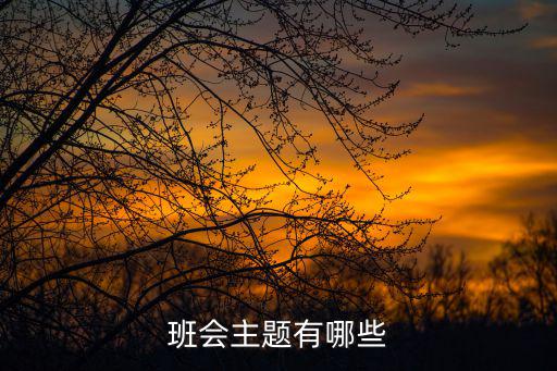 班會(huì)主題有哪些