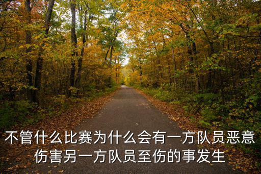 不管什么比賽為什么會有一方隊員惡意傷害另一方隊員至傷的事發生