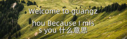 Welcome to guangzhou Because I miss you 什么意思