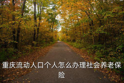 重慶流動(dòng)人口個(gè)人怎么辦理社會(huì)養(yǎng)老保險(xiǎn)