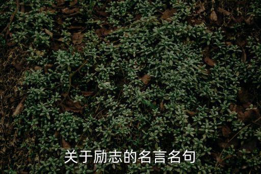 關于勵志的名言名句