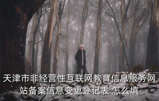 天津市非經營性互聯(lián)網教育信息服務網站備案信息變更登記表 怎么填
