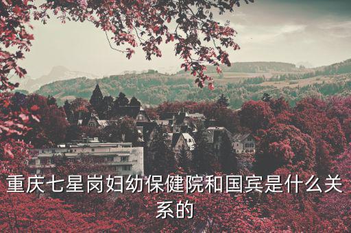 重慶七星崗婦幼保健院和國(guó)賓是什么關(guān)系的