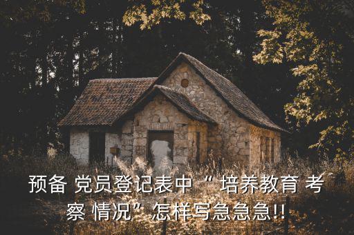 黨員培養考察情況,聯系人寫下此人情況和自己看法延伸信息