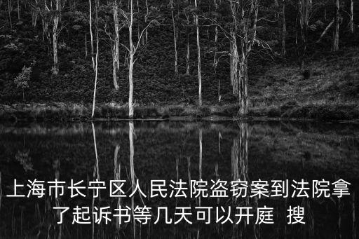 上海市長寧區(qū)人民法院盜竊案到法院拿了起訴書等幾天可以開庭  搜