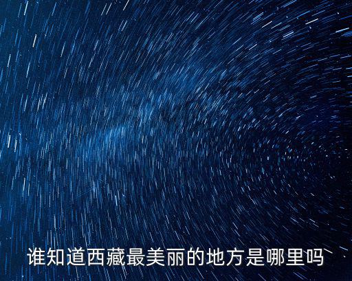 誰知道西藏最美麗的地方是哪里嗎
