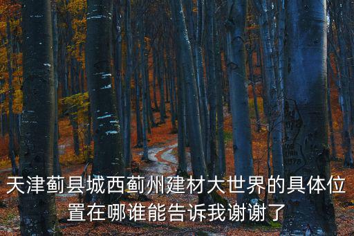 天津薊縣城西薊州建材大世界的具體位置在哪誰能告訴我謝謝了