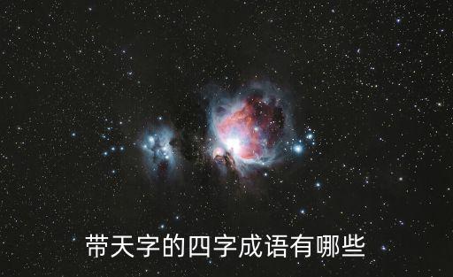 帶天字的四字成語有哪些