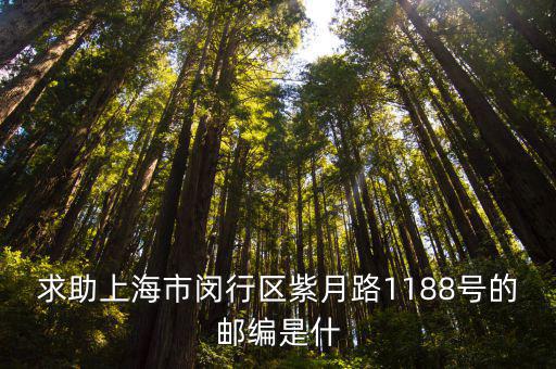 求助上海市閔行區(qū)紫月路1188號(hào)的郵編是什