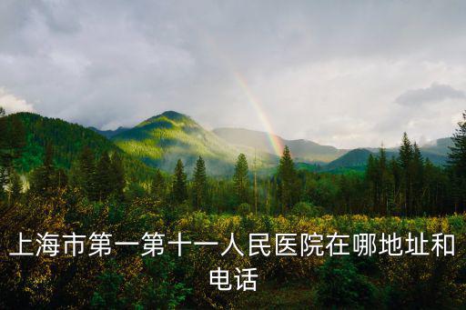 上海市第一第十一人民醫院在哪地址和電話