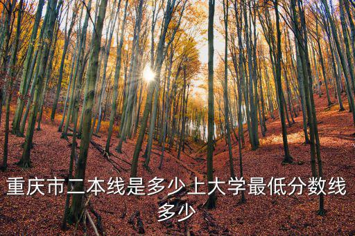 重慶市二本線是多少上大學(xué)最低分?jǐn)?shù)線多少