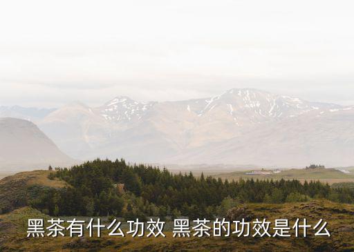  黑茶有什么功效 黑茶的功效是什么