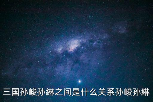 三國孫峻孫綝之間是什么關系孫峻孫綝