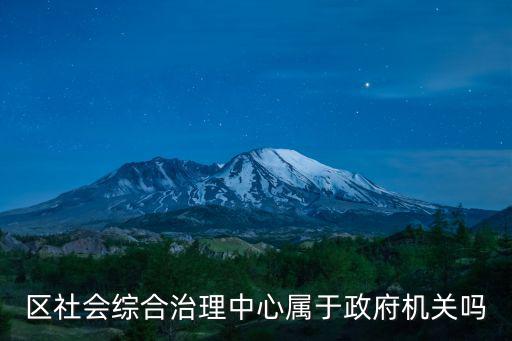 區社會綜合治理中心屬于政府機關嗎